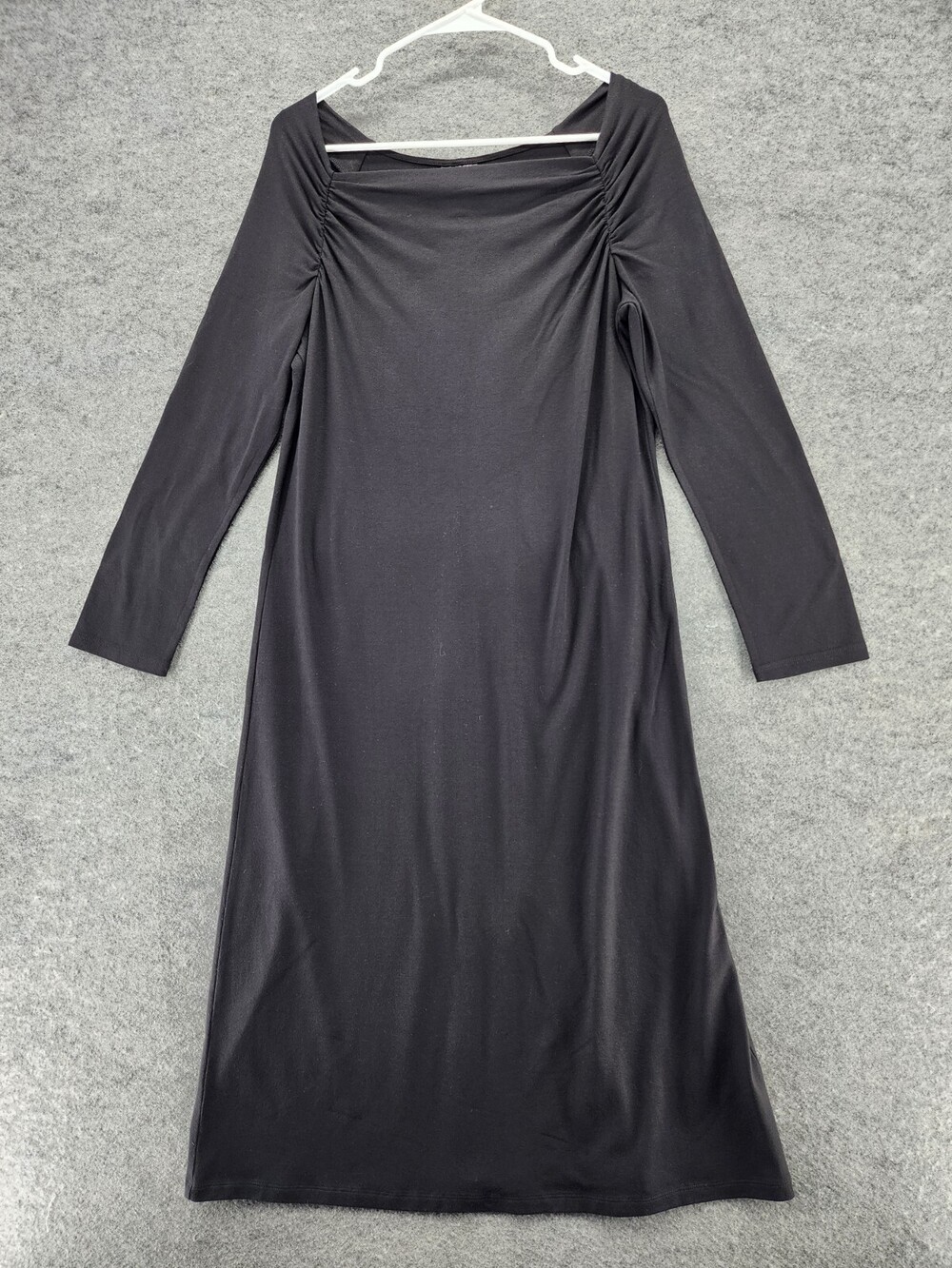 Talbots Dress Womens 10 Long Sleeve Black Square Neck